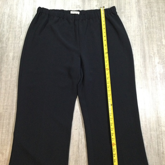 Max Mara Plus Size Marina Rinaldi Womens Sz 20 Elastic Waist Career Pants Black - Picture 7 of 9